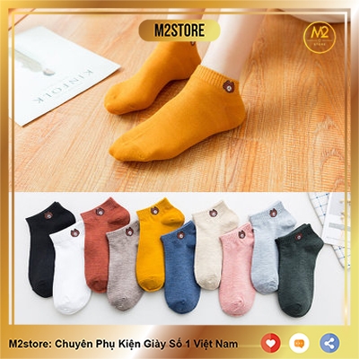 COMBO 5 Đôi Tất Gấu Cổ Ngắn Đủ Màu XIMO TNG15-G5