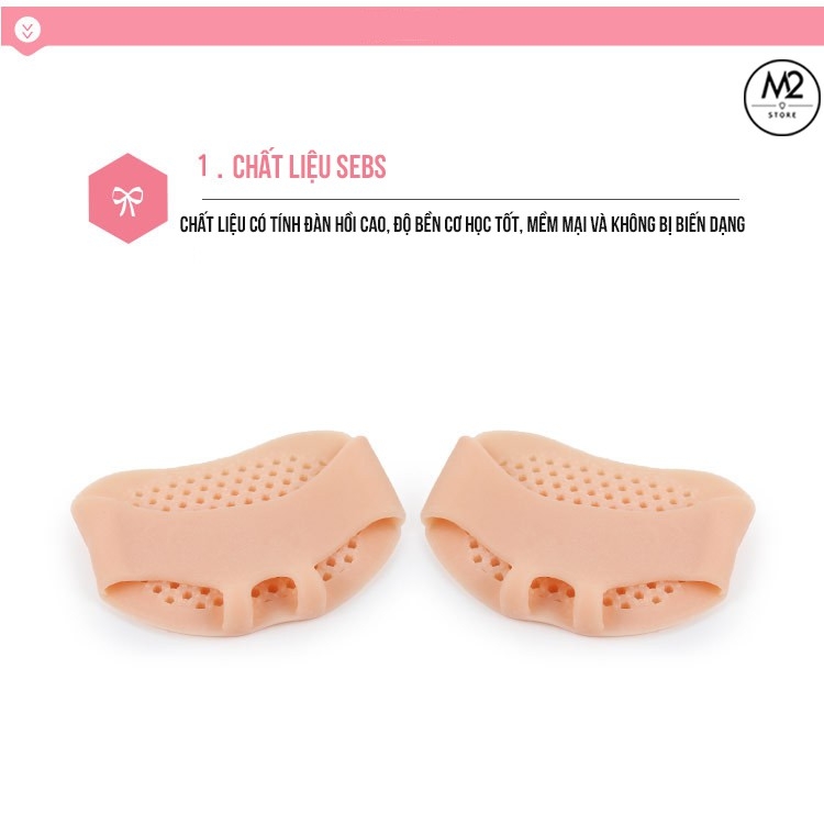 Lót giày Silicon FOODMATE chống chai, giảm đau các ngón khi mang giày cao gót, size 35-39 PGYK18
