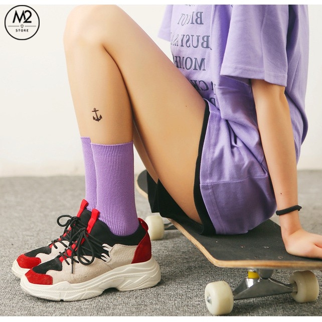 [Vớ Nữ Nhún Cổ Cao] Tất Nữ Nhún Cổ Cao Phong Cách Vintage Hàn Quốc TNG13