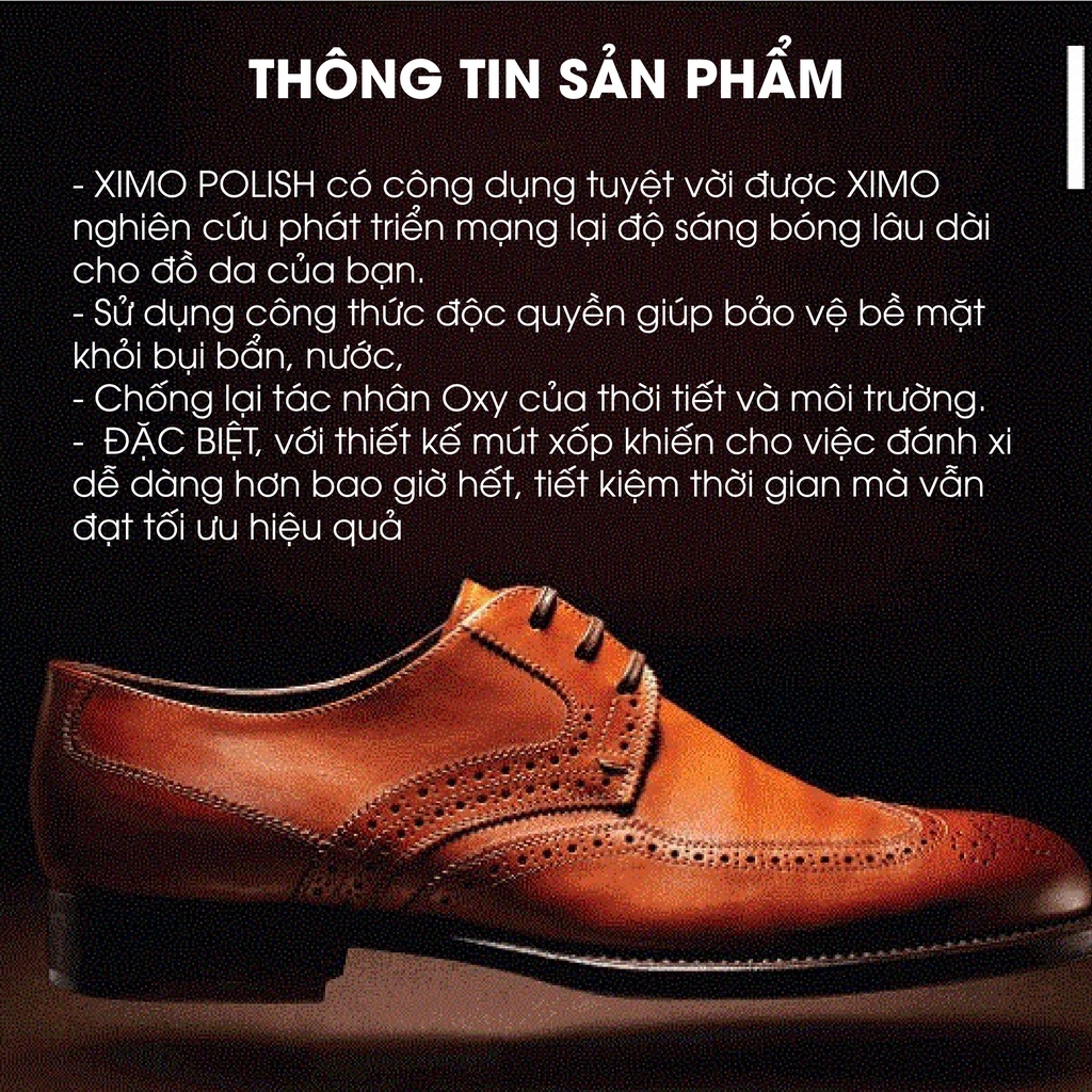 Xi nước đánh giày da bổ sung màu và độ bóng cho đồ da Ximo Polish XI31