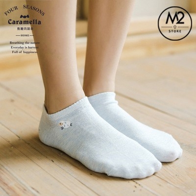 Set Tất Vớ Nữ Cổ Ngắn Caramella 4 Đôi Cao Cấp Mẫu Cừu Xinh TNG45