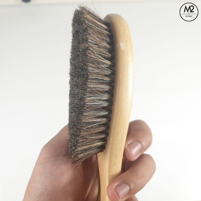 Bàn chải đánh giày lông ngựa linh hoạt không bị bẩn tay (BCDG18)