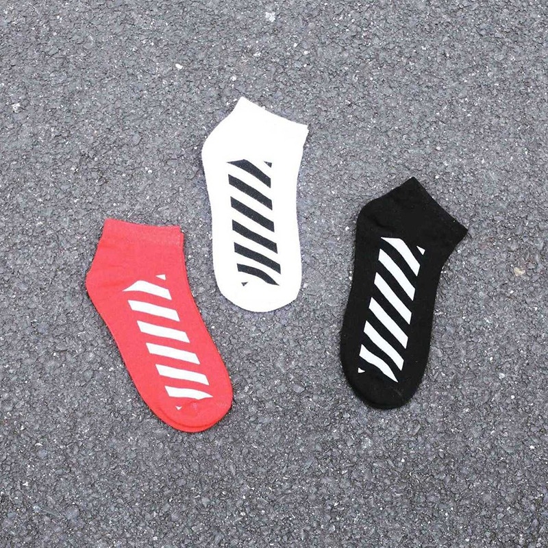 Tất nam nữ cổ ngắn Ulzzang Hàn Quốc sọc thời trang cotton XIMO (TN13-H2)