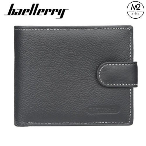 Bóp ví nam Baellery VNN07-A1 Da bò thật phong cách Hàn Quốc