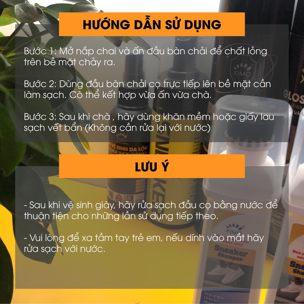 Chai vệ sinh giày Sneaker Shampoo Premium 100ml XI24