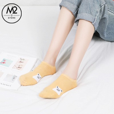 Set 5 Đôi Vớ Tất Nữ Cổ Ngắn Hình Gấu Dễ Thương TNG27-G6