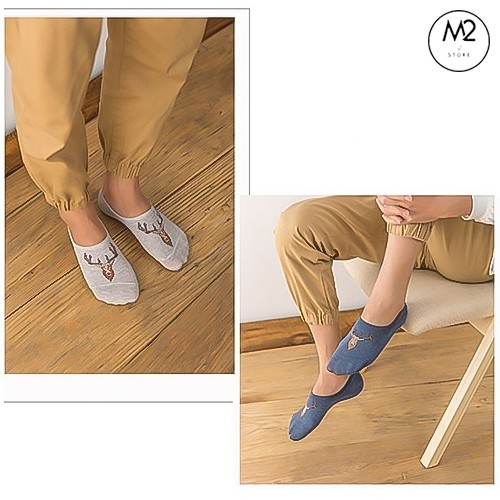 Combo 5 Đôi Vớ Tất Lười Nam In Họa Tiết Phong Cách Hàn Quốc (Có Chống Trượt) TL03