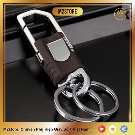 Móc khoá xe máy ô tô đẹp OMUDA có chốt móc đai quần thời trang, lịch lãm inox cao cấp MK10-A5
