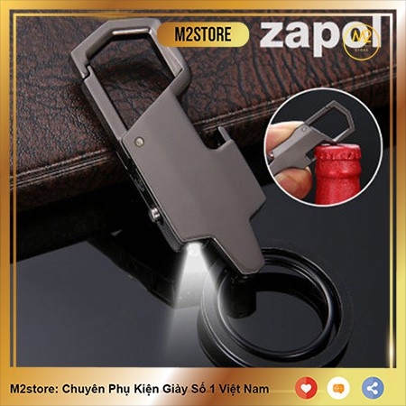 Móc chìa khóa xe máy ô tô đẹp cao cấp MK19 kết hợp đầu bật chai đa năng