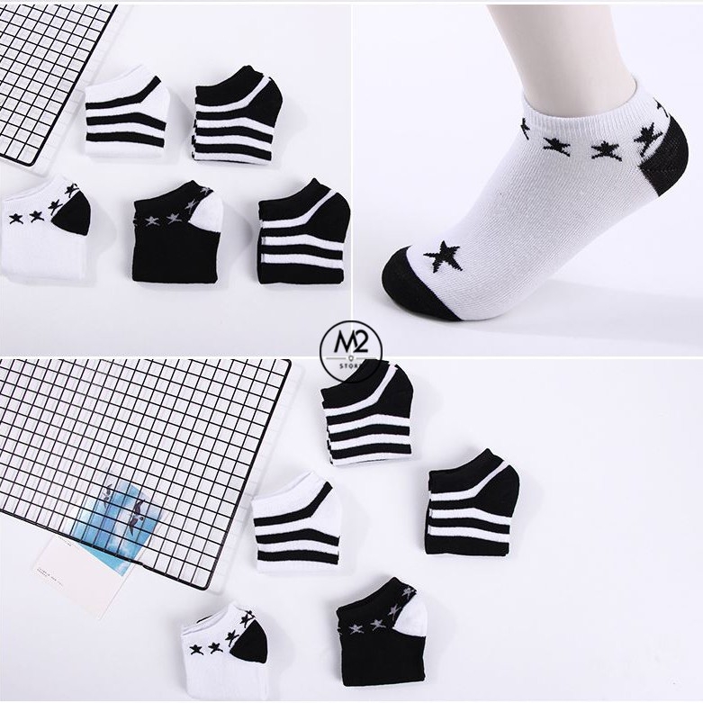 Set 5 Đôi Vớ Tất Nữ Cổ Ngắn Phong Cách Choaway TNG25-G6