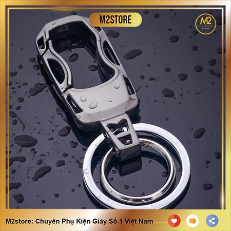Móc khoá xe máy ô tô đẹp Proud Horse inox cao cấp, thời trang hiện đại đeo thắt lưng MK07-A5