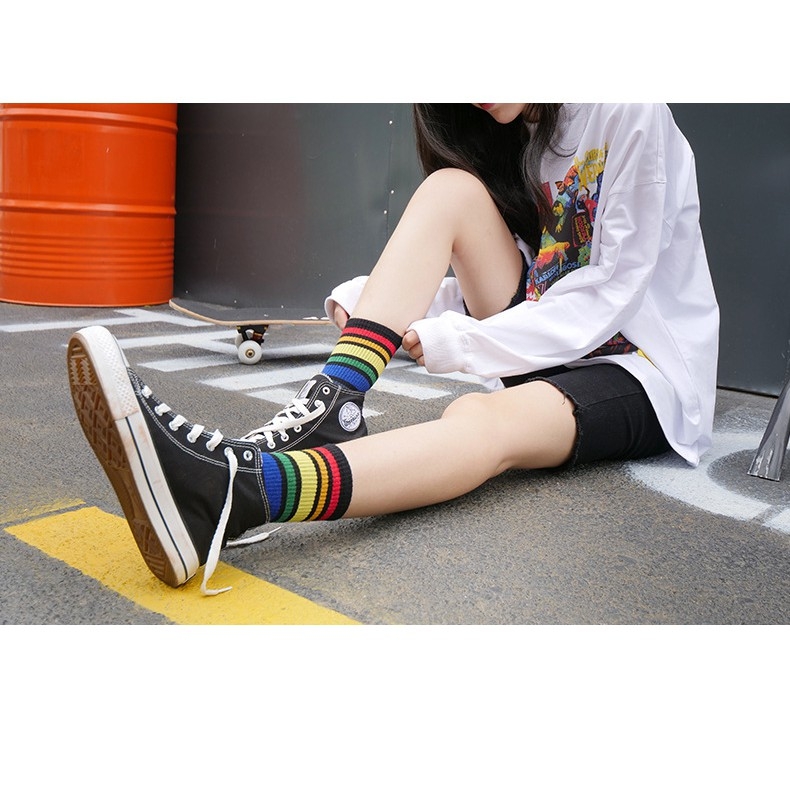 [Hot Trend] Tất Nữ Cổ Cao 7 Sắc Cầu Vồng TNG12-G5
