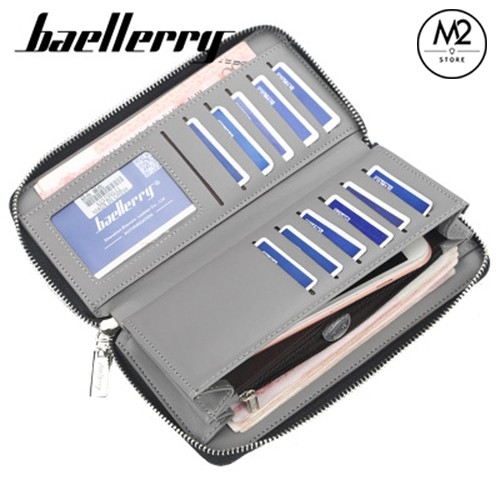 Bóp ví nam dài Baellerry Canvas Retro Hàn Quốc, sang trọng, lịch lãm (VND11-A2)
