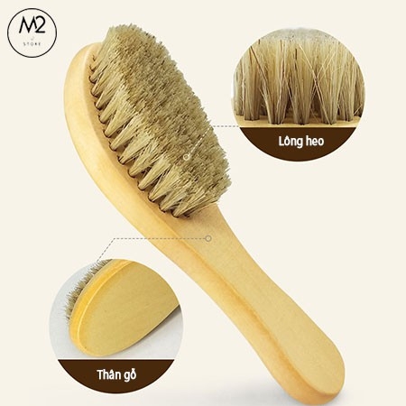Bàn Chải Đành Giày Lông Heo Tay Cầm Linh Hoạt BCDG24-XMK3-1-15