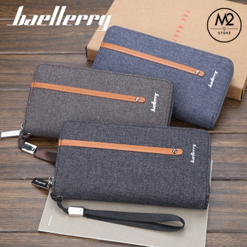 Bóp ví nam dài Baellerry Canvas Retro Hàn Quốc, sang trọng, lịch lãm (VND11-A2)