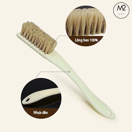 Bàn Chải Đánh Giày Lông Heo Có Tay Cầm Linh Hoạt Không Bẩn Tay BCDG22-XMK3