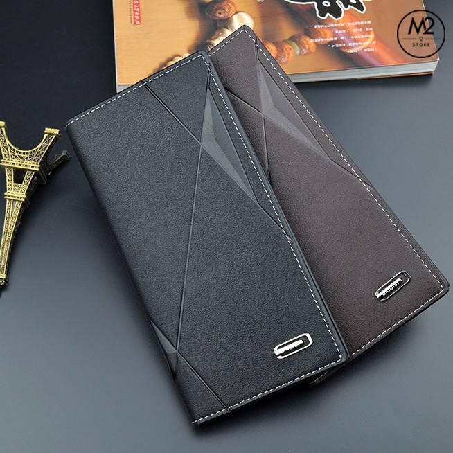 Bóp Ví dài nam nữ cầm tay nhiều ngăn đựng có ngăn kéo ví da mềm dập nổi cao cấp Hàn Quốc VND14