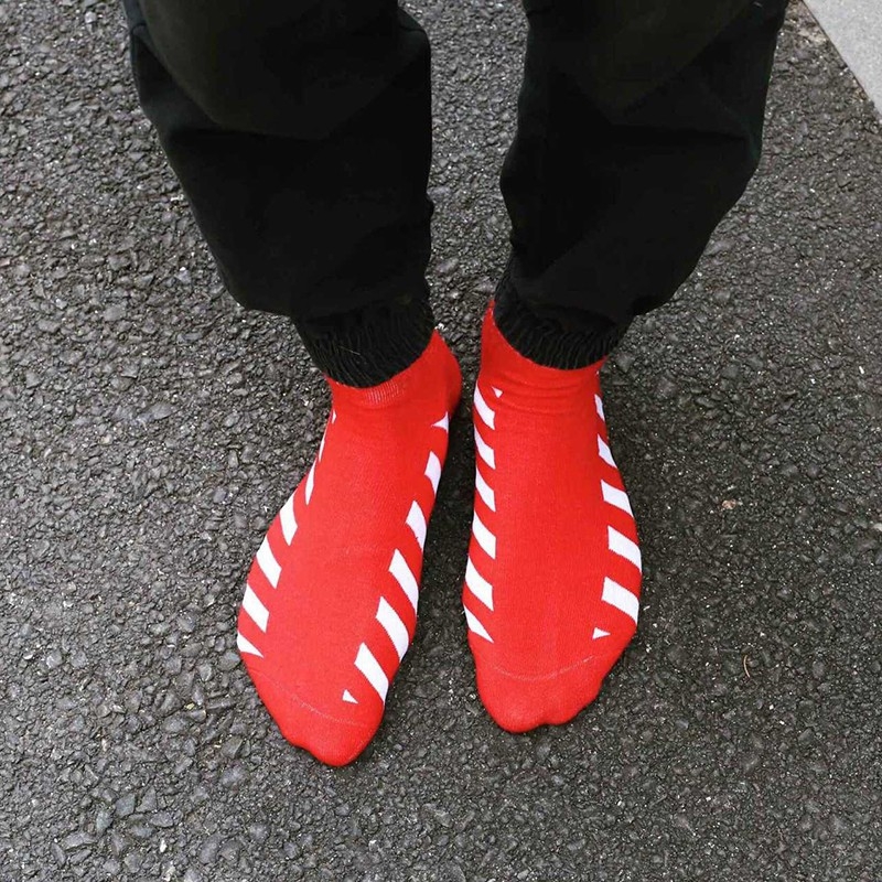 Tất nam nữ cổ ngắn Ulzzang Hàn Quốc sọc thời trang cotton XIMO (TN13-H2)