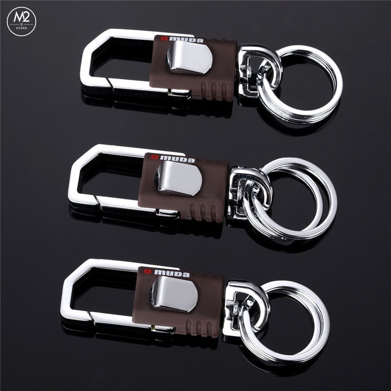 Móc khoá xe máy ô tô đẹp OMUDA có chốt móc đai quần thời trang, lịch lãm inox cao cấp MK10-A5