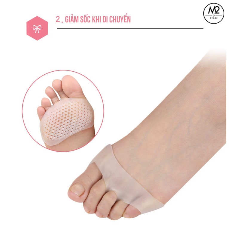 Lót giày Silicon FOODMATE chống chai, giảm đau các ngón khi mang giày cao gót, size 35-39 PGYK18