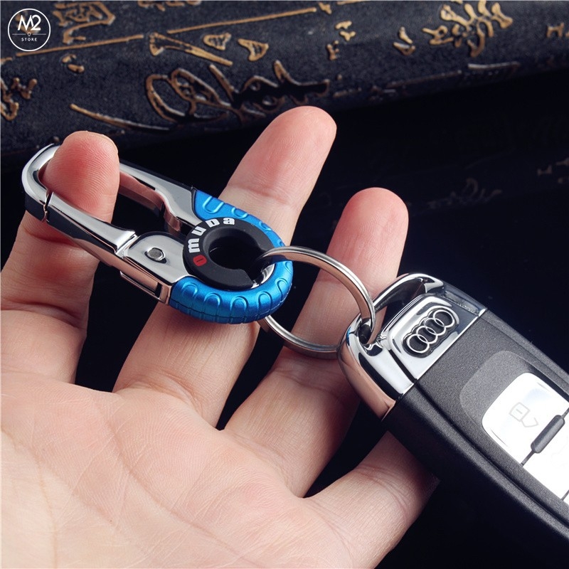 Móc khoá xe máy ô tô đẹp Thái Lan OMUDA cao cấp inox sang trọng lịch lãm MK08-A5