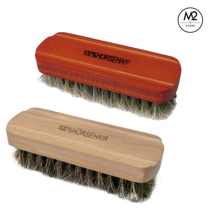 Bàn chải lông ngựa đánh giày Horsehair cao cấp cỗ vừa (BCDG01)