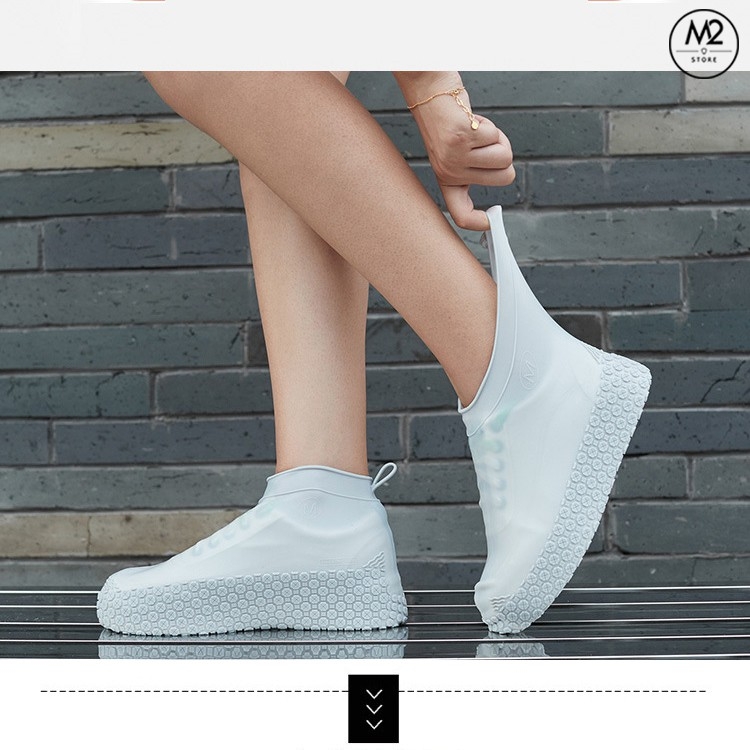 Bọc giày đi mưa Silicon siêu đàn hồi cao cấp, có đế chống trượt ( Loại cao cấp ) BGDM02