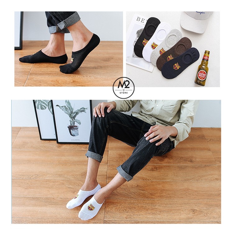 COMBO 5 đôi Tất vớ lười nam đẹp phong cách Hàn Quốc thấm hút mồ hôi tốt TN22-H3