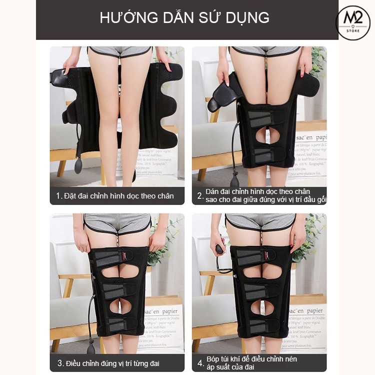 Đai Nẹp Chỉnh Hình Chân Vòng Kiềng X/O Khí Nén Áp Suất Jorilano Cao Cấp DCHVK05