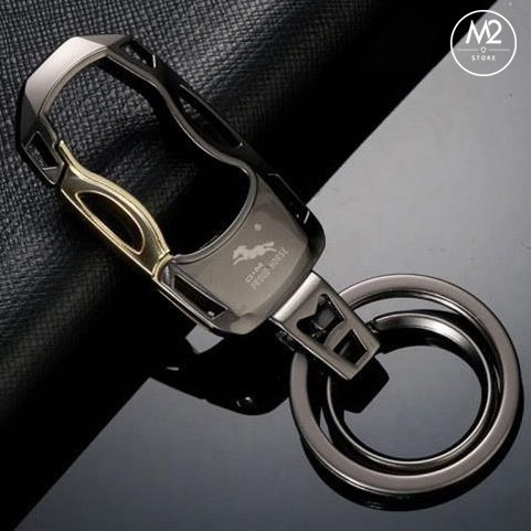 Móc khoá xe máy ô tô đẹp Proud Horse inox cao cấp, thời trang hiện đại đeo thắt lưng MK07-A5