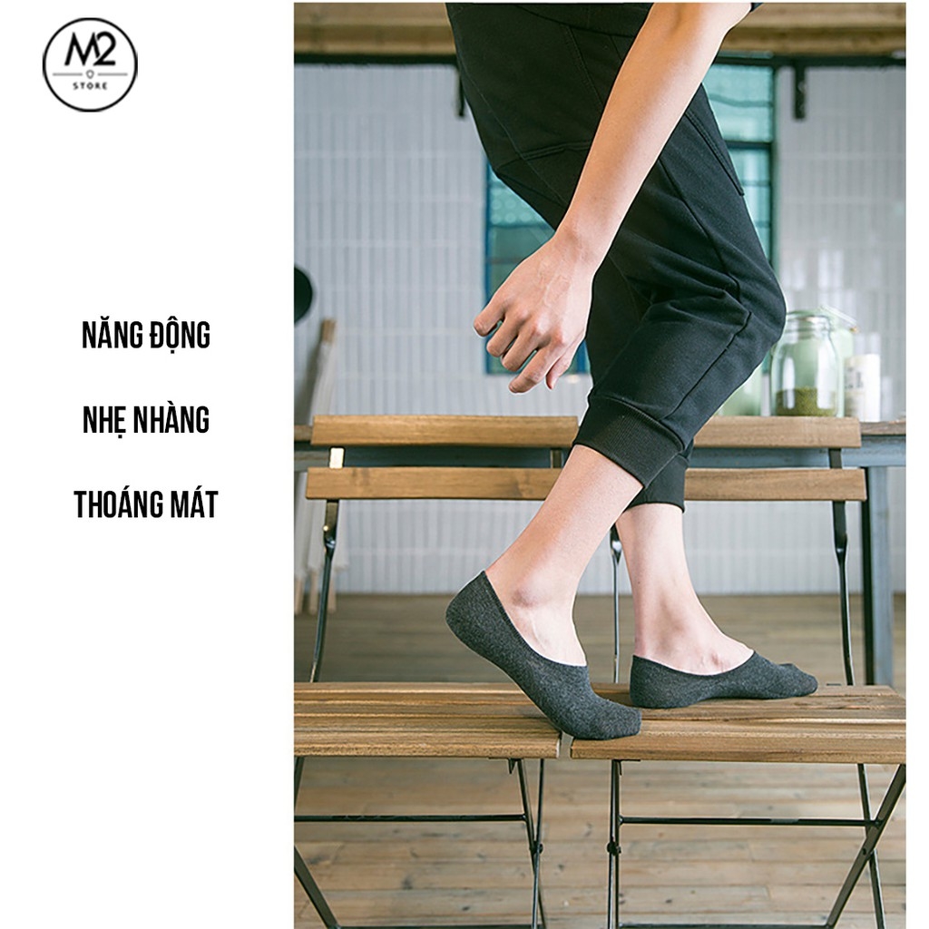 Combo 5 Đôi(100K) Tất Vớ nam nữ không cổ Hàn Quốc kiểu Tất Lười Chống Thối XIMO  - TL01