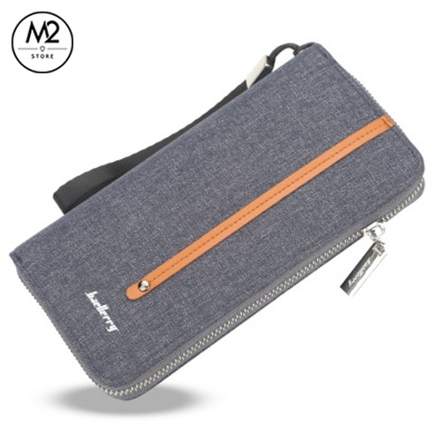 Bóp ví nam dài Baellerry Canvas Retro Hàn Quốc, sang trọng, lịch lãm (VND11-A2)