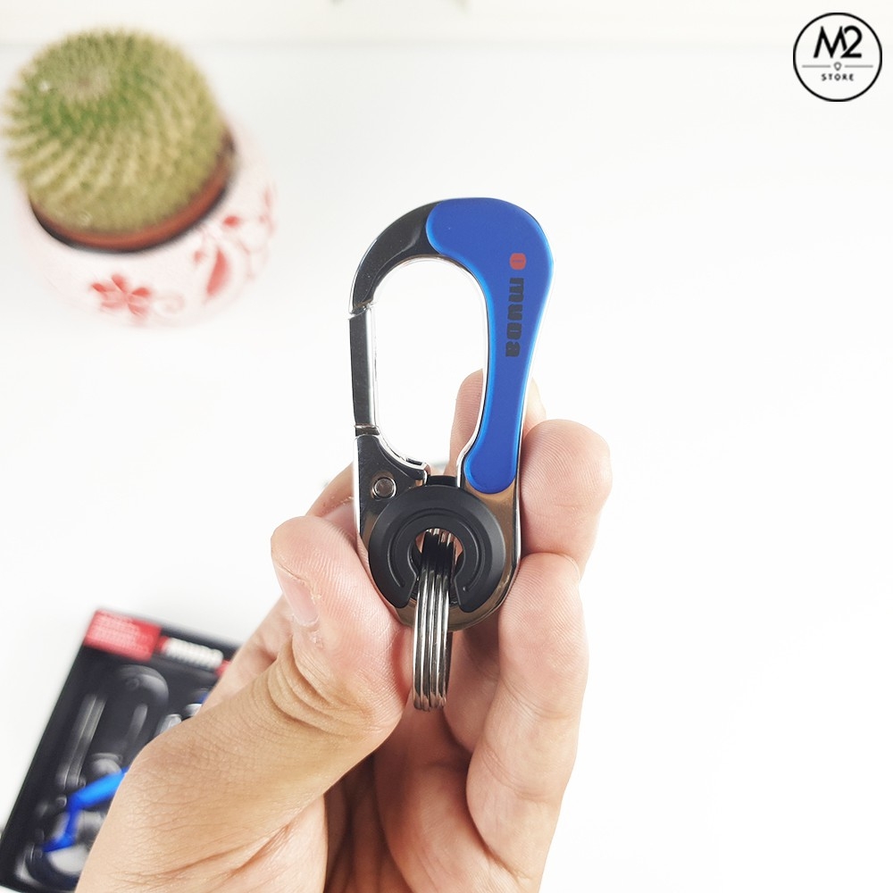 Móc khoá xe máy ô tô đẹp OMUDA cao cấp inox chống gỉ sét có chốt đĩa quần thời trang MK04-A5