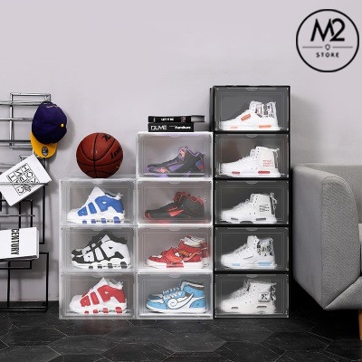 Hộp đựng giày cao cấp AJ thiết kế mới bằng nhựa cứng có khả năng chống ẩm chống bụi HDG03