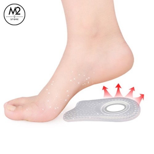 Miếng lót giày cao gót silicon massage êm chân, chống đau và chai gót chân XIMO LGCG03
