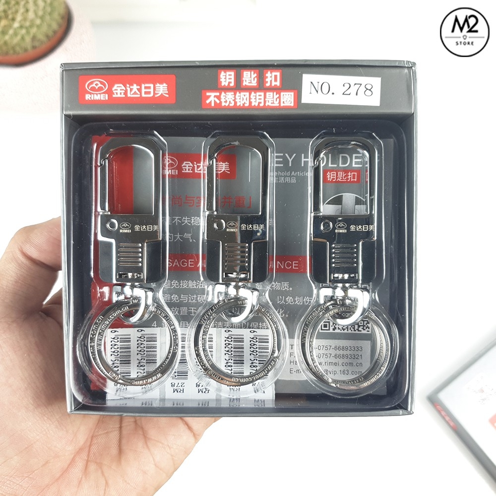 Móc khoá xe máy ô tô đẹp inox cao cấp có chốt móc đai quần thời trang, lịch lãm, đẳng cấp MK12-A5