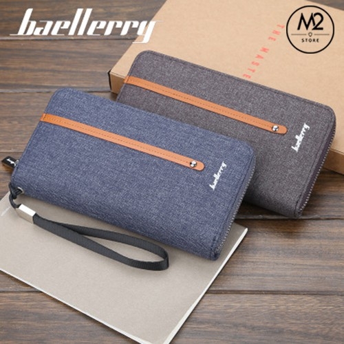 Bóp ví nam dài Baellerry Canvas Retro Hàn Quốc, sang trọng, lịch lãm (VND11-A2)