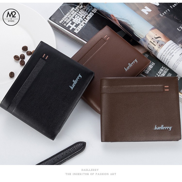 Bóp ví nam ngang da Baellerry XIMO thời trang siêu mỏng hàn quốc (VNN16-A1)