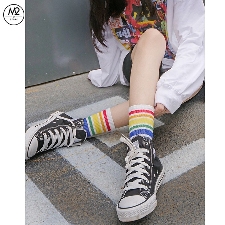 [Hot Trend] Tất Nữ Cổ Cao 7 Sắc Cầu Vồng TNG12-G5