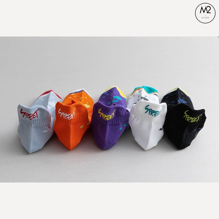Set 5 Tất Vớ Nam Cổ Ngắn Cotton Cao Cấp Thể Thao Năng Động Họa Tiết Độc Lạ TN41