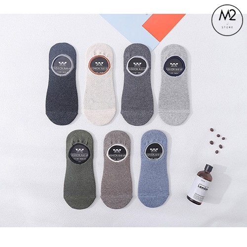 Combo 7 Đôi Tất Vớ Lười Nam Vải Lưới Cotton Phong Cách Lịch Lãm Đơn Giản TL04