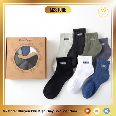 Set Tất Vớ Tuần Nam Cao Cấp Cổ Vừa Cotton Siêu Thoáng Khí TN35