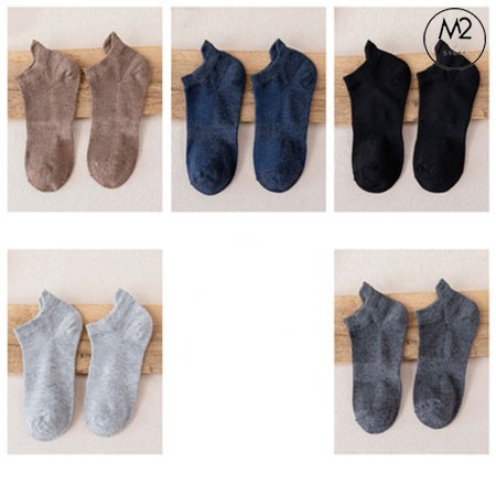 Combo Set 5 Đôi Tất Vớ Nam Cổ Ngắn Thoáng Khí Phong Cách Hàn Quốc TN30