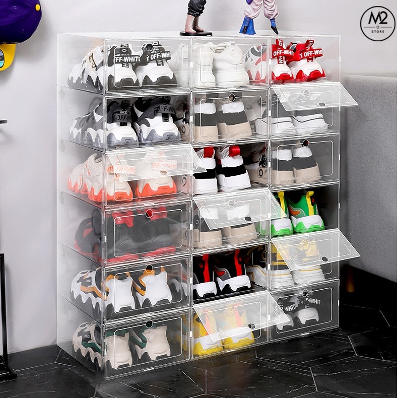 Hộp đựng giày nhựa cao cấp trong suốt mang lại không gian đẹp HDG02