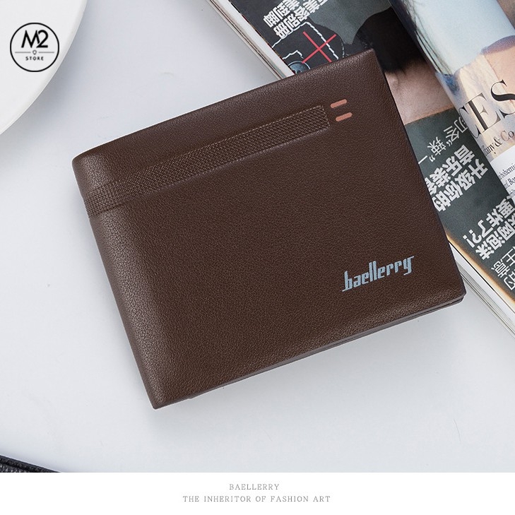 Bóp ví nam ngang da Baellerry XIMO thời trang siêu mỏng hàn quốc (VNN16-A1)