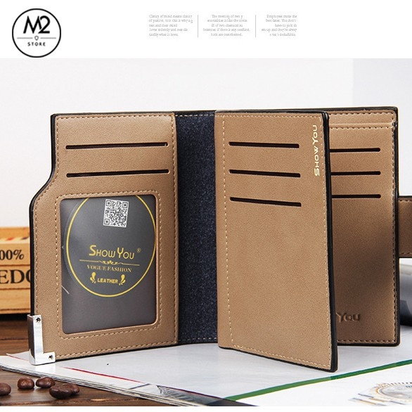 Bóp ví nam đứng Baellerry đa năng da PU XIMO thời trang Hàn Quốc (VNA08-A1)