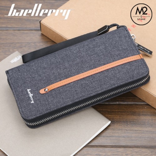 Bóp ví nam dài Baellerry Canvas Retro Hàn Quốc, sang trọng, lịch lãm (VND11-A2)