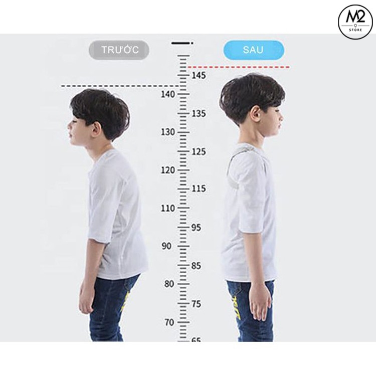 Đai chống gù lưng thông minh, đai trị lưng tôm cho trẻ em và người lớn báo rung khi lưng cong, lệch cột sống XIMO DCGL02
