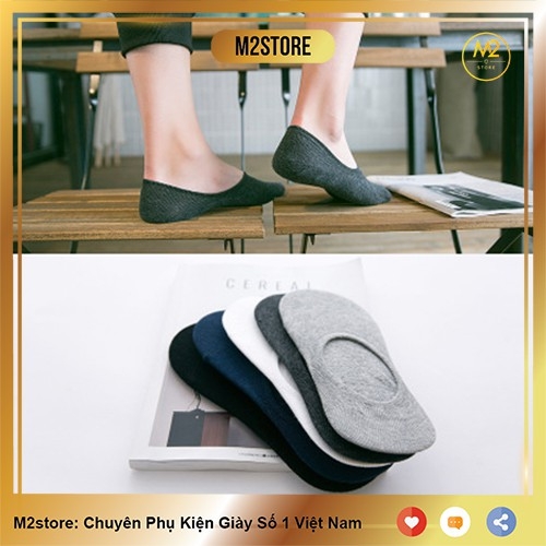 Combo 5 Đôi(100K) Tất Vớ nam nữ không cổ Hàn Quốc kiểu Tất Lười Chống Thối XIMO  - TL01