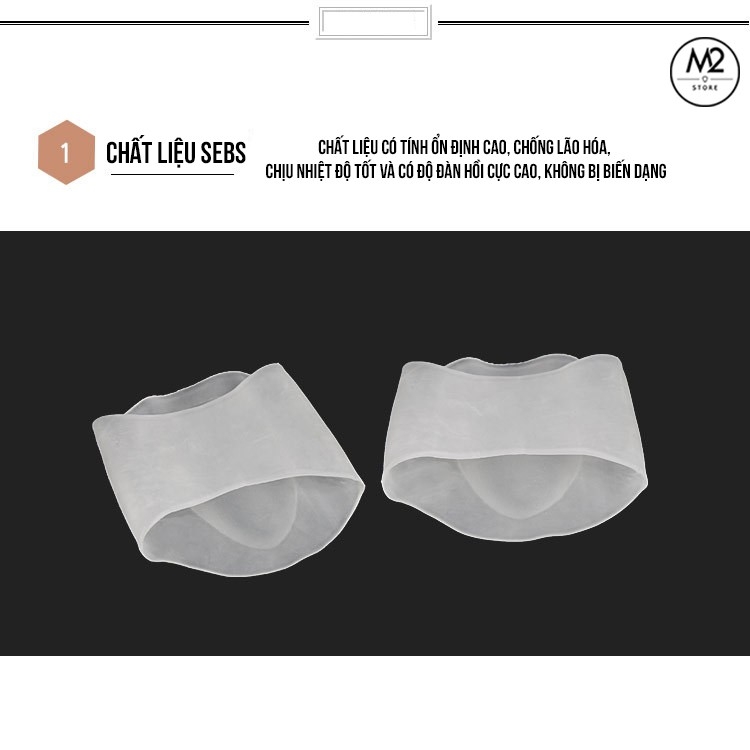 Lót giày Silicon chỉnh hình cho giữa lòng bàn chân FOODMATE- dành cho BÀN CHÂN BẸT PHẲNG LGCH20